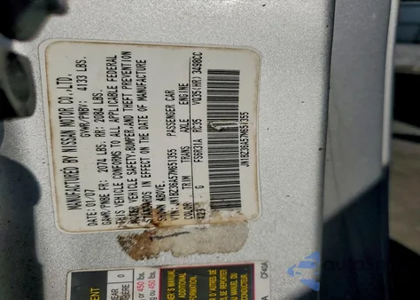 2007 Nissan 350Z Roadster from USA, damaged, VIN JN1BZ36A57M651355